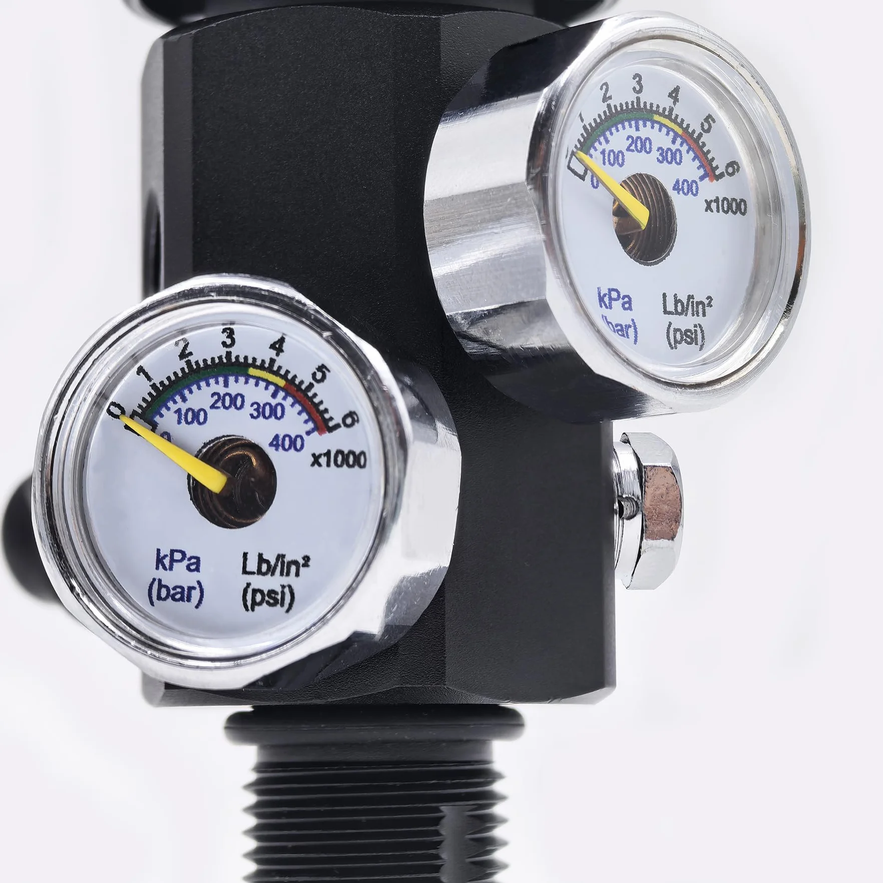 DRYHTEN Adaptateur de valve DIN 4500 psi / 300 bar tuyau 50 cm double jauge pour chargement Scuba Tank PCP