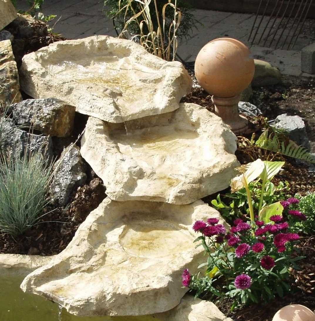 Cascade Eder Ruissellement sur 3 étages 53 x 40 x 8 cm Beige/Brun 3 pièces