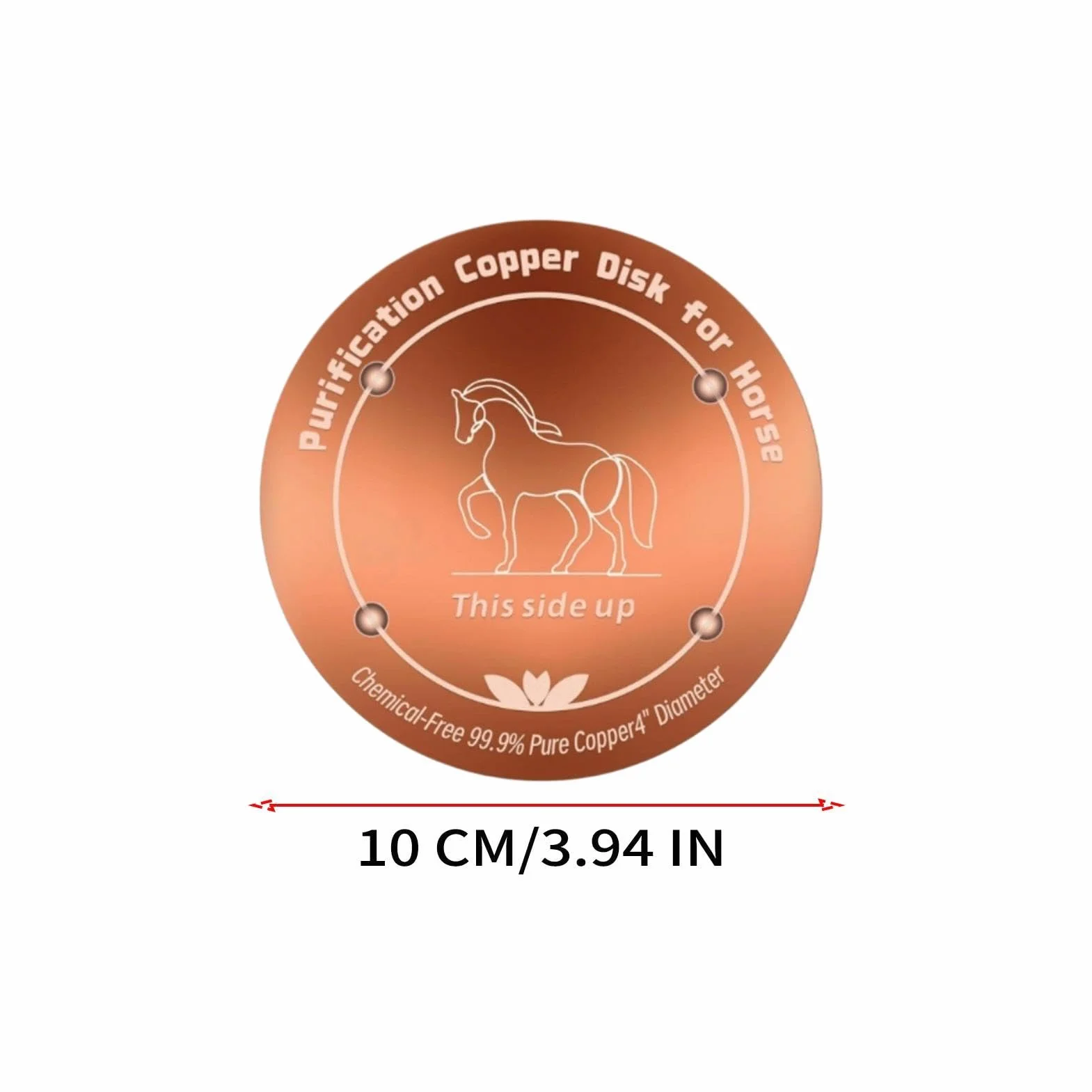 Disque en cuivre pour eau potable - Nettoyage Physique Résistant Aux Intempéries, Purification pour Abreuvoir Chevaux, Bains d'oiseaux, Piscine
