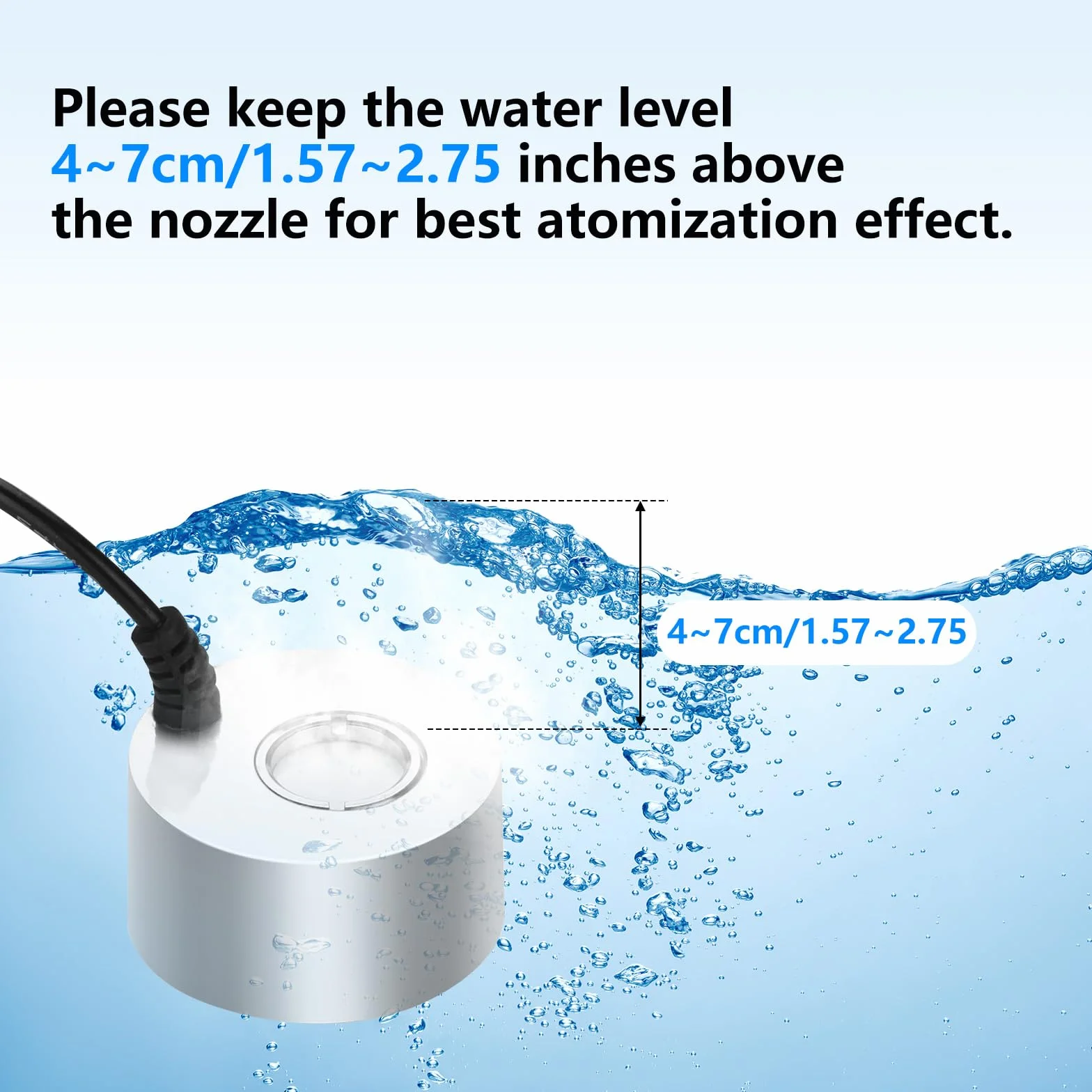 Nébuliseur à ultrasons 24 V 350 ml/H Mini machine à fumée pour étangs aquariums