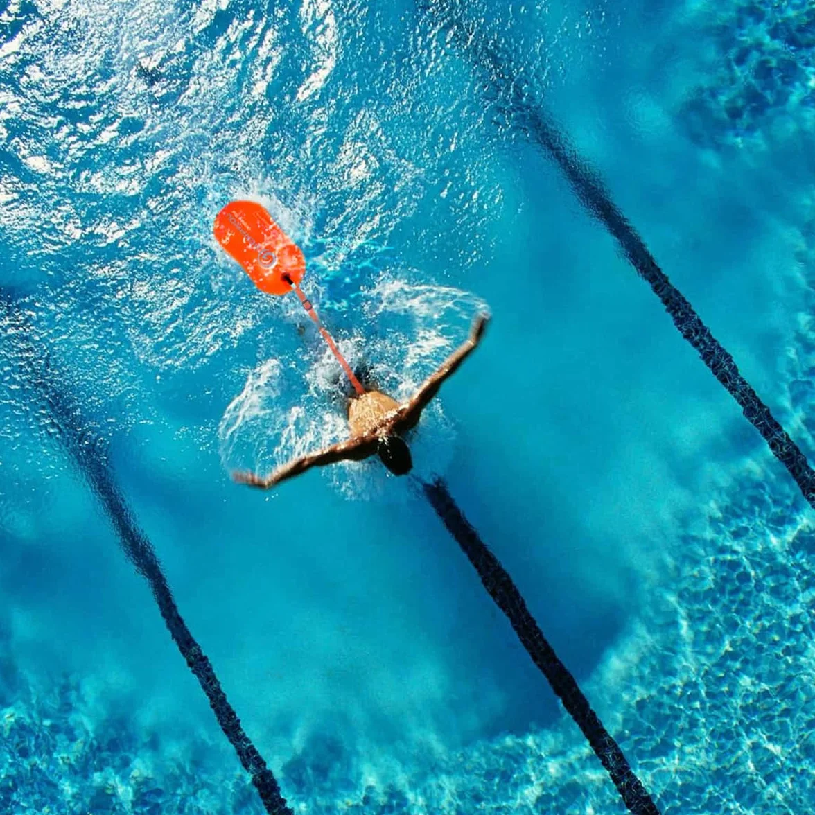 Bouée de Natation Gonflable pour Sports en Eau Libre, Entraînement Très Visible