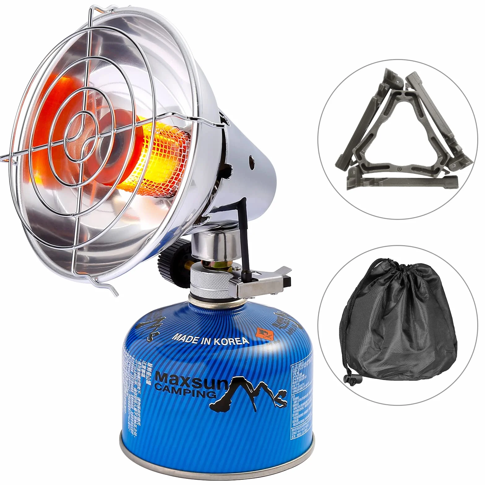 Mini Chauffage de gaz portable pour camping tente extérieur convection pêche randonnée hivernale