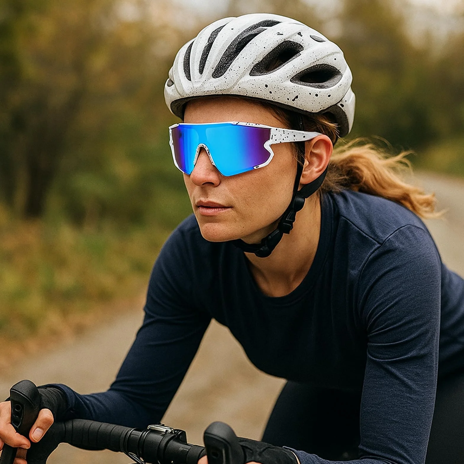 2PCS Soleil de Sport de Plein Air Lunettes Lunettes Velo Lunette de Cyclisme Polarisées Unisexes Coupe-Vent Et Anti-Sable Adapté à des activités telles que la course à pied cyclisme sur route et pêche