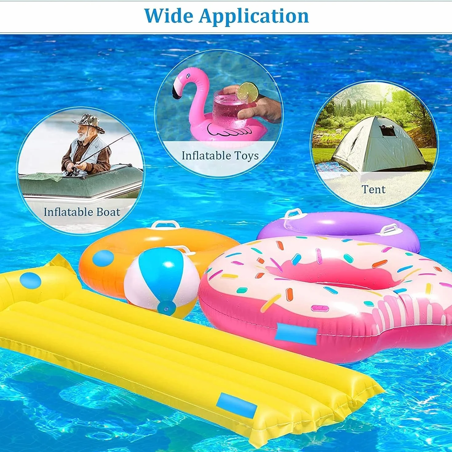 Rustine Piscine Étanche 24 pcs - Réparation Liner Piscine PVC pour Spa Gonflable
