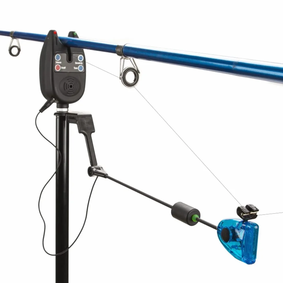 Lot de 4 détecteurs de touche de pêche LED avec étui à fermeture éclair pour pêche à la carpe