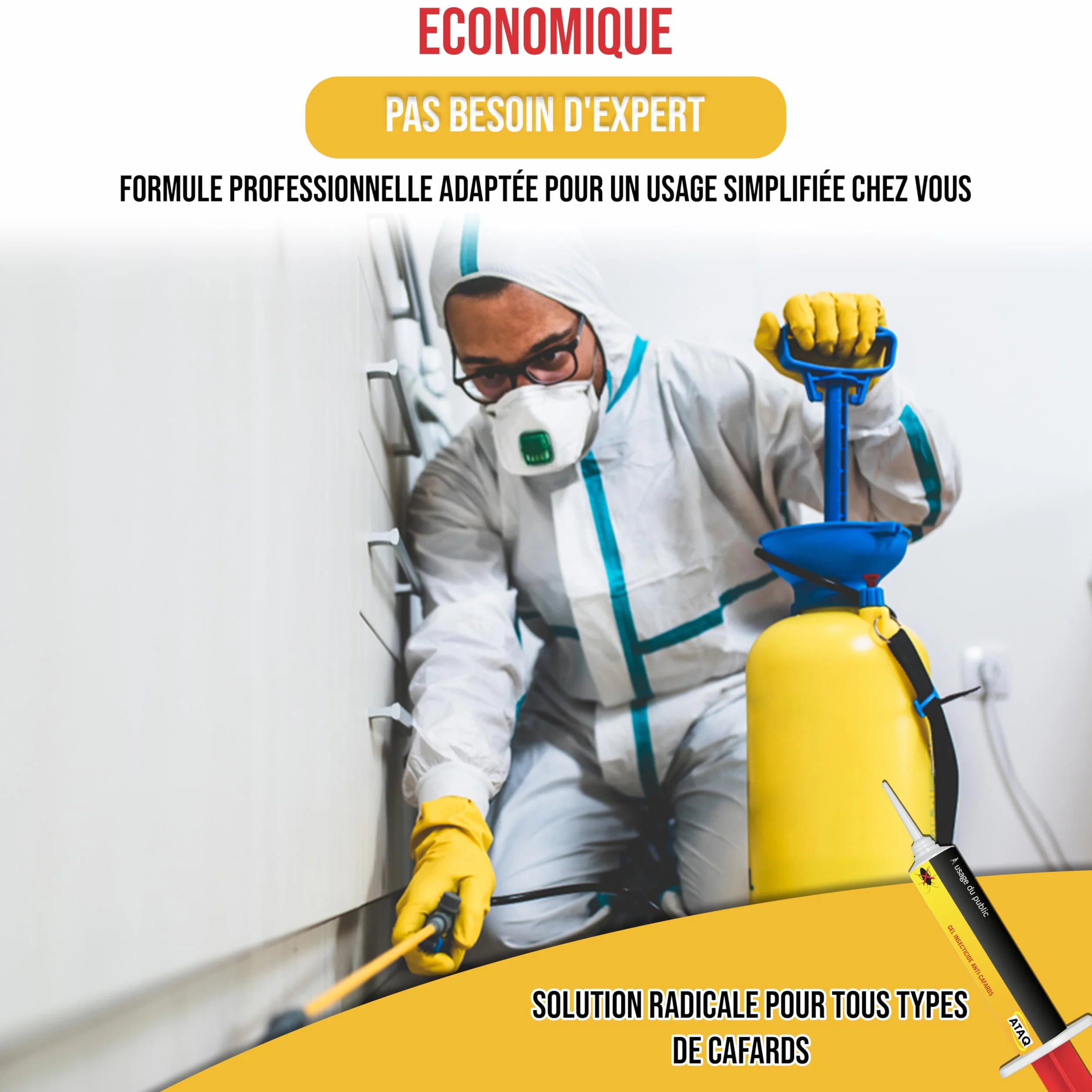 Gel Appât Anti Cafards 10g Professionnelle - Insecticide Puissant Élimine Rapidement Blattes