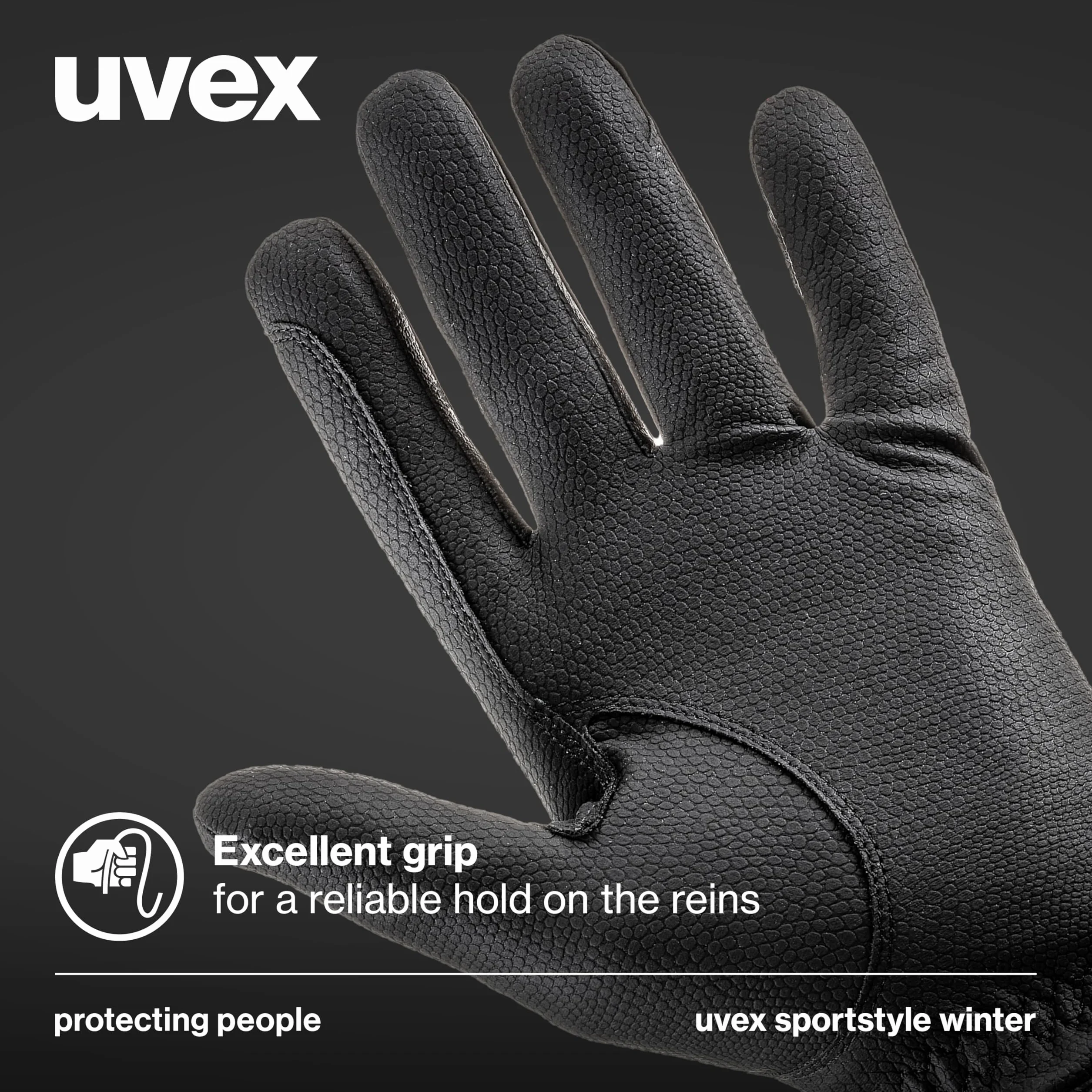 Uvex Sportstyle Winter - Gants d’équitation Élastiques pour Hommes et Femmes - Excellente Adhérence et Durable - Isolation Thinsulate