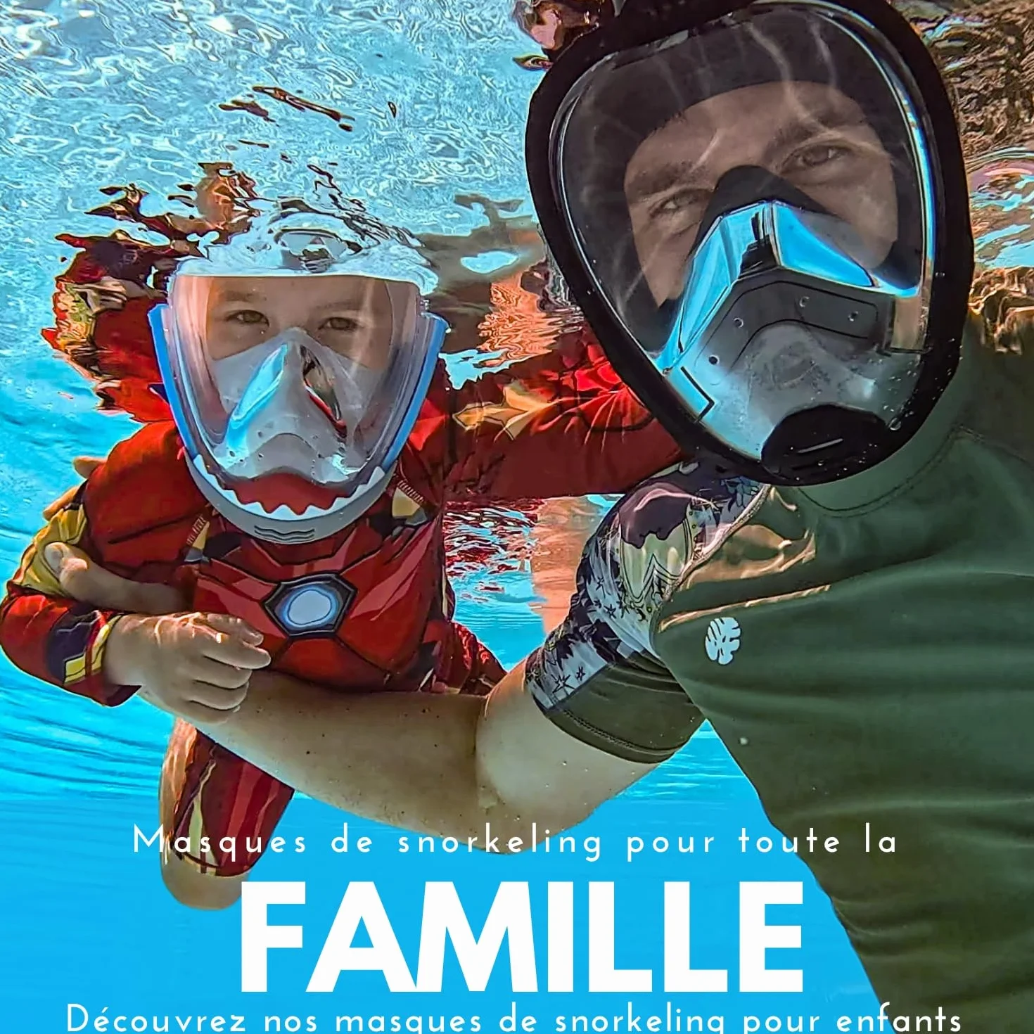 Khroom Masque de Plongée Intégral Seaview Pro Snorkeling Plein Visage Adulte sans Risque CO2
