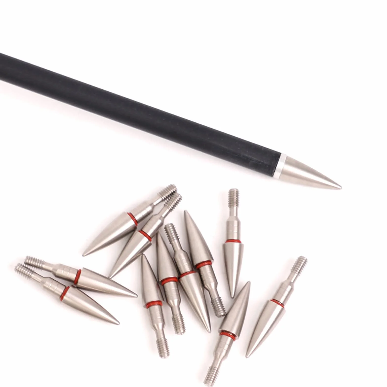 6pcs Pointe de flèche de tir à l'arc Points de Champ Cible 70-125 Grain Pointes de flèche Vissées à Tête de flèche d'entraînement Cible