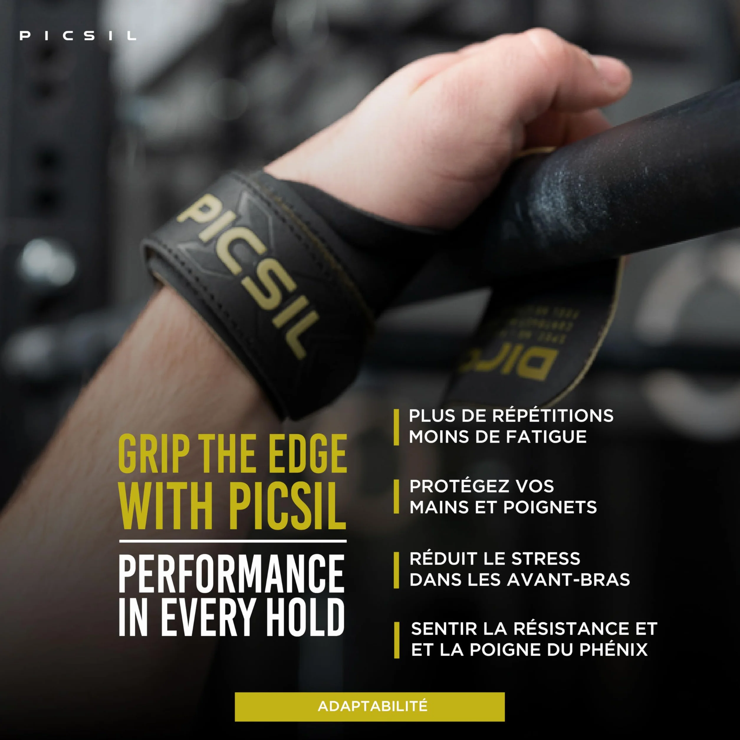 Maniques Phoenix Niveau Professionnel PICSIL, Grips Protection Main Magnésie Cross Training Calisthenics