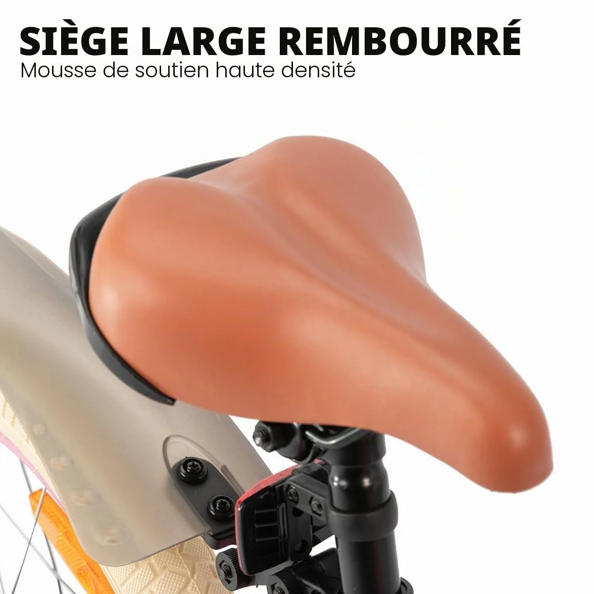 HILAND Vélo Enfant 14/16/18 Pouces pour Fille garçon 3 4 5 6 7 8 9 10 Ans avec Roues stabilisatrices, Frein à Main et Frein à rétropédalage Panier Vert/Rose