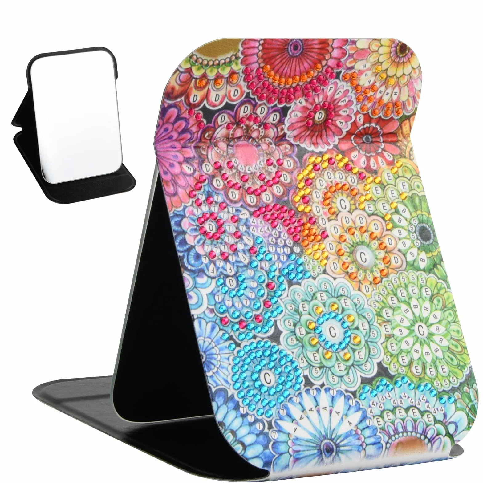 NiceLand 5D Diamond Painting Miroir Cadeau DIY Miroir de Maquillage pour Enfants Femmes Filles