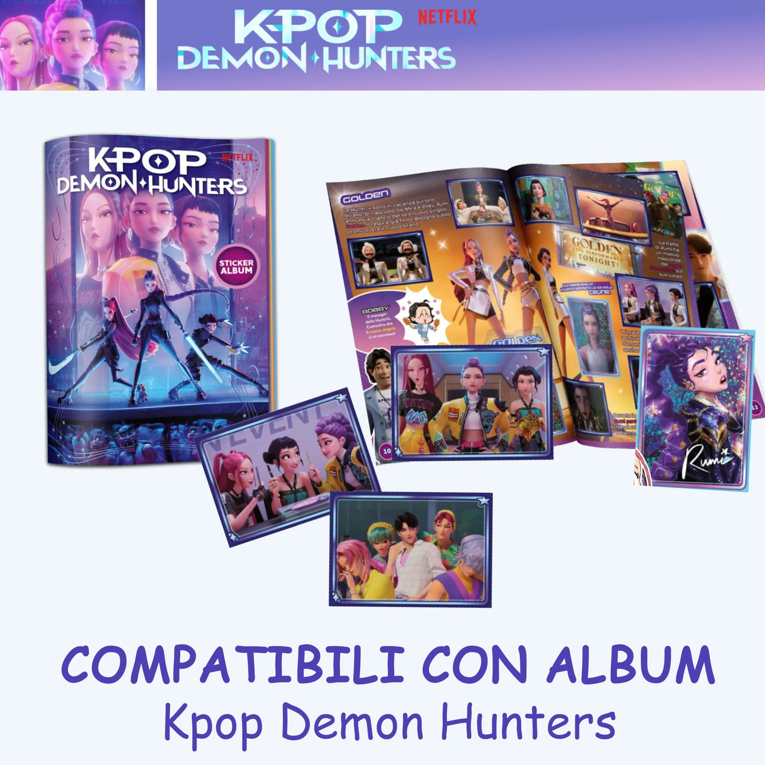 KPop Demon Hunters 40 sachets figurines autocollants officiels Netflix