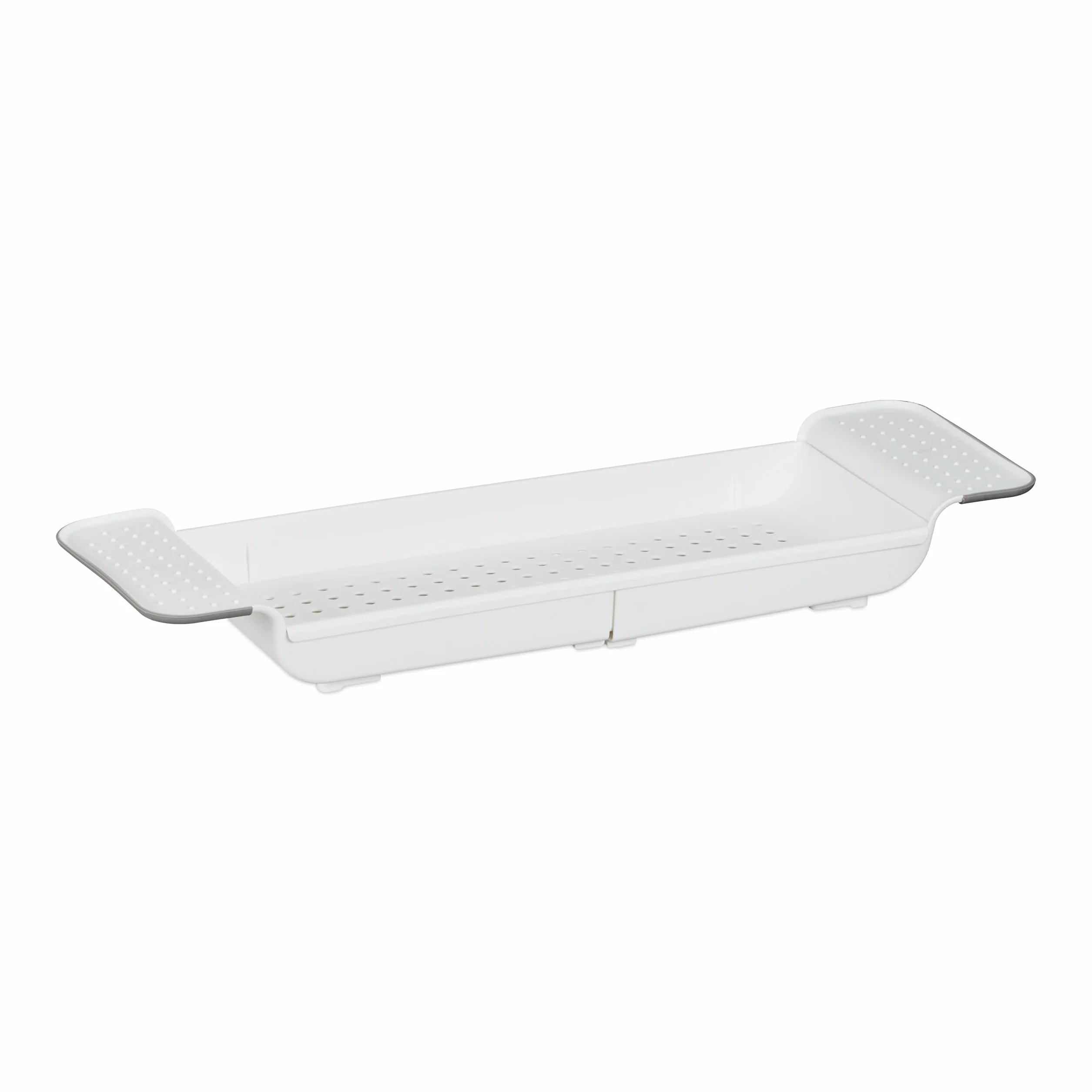 Relaxdays Plateau de Baignoire Pont Extensible 55,5-78 cm Plastique antidérapant Blanc