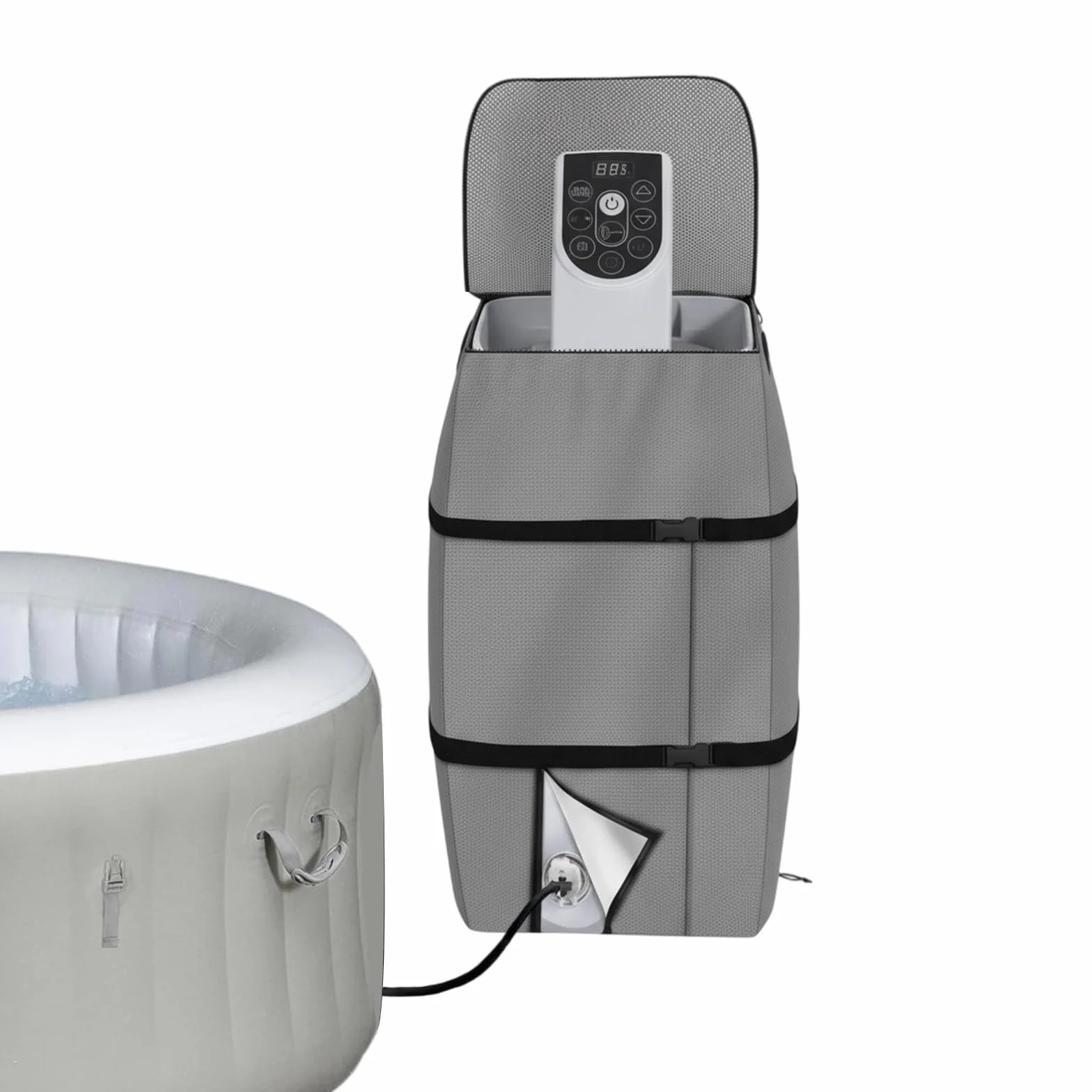 Housse de Chauffage pour Spa 43x38x54cm Anti-UV Pompe Baignoire Piscine