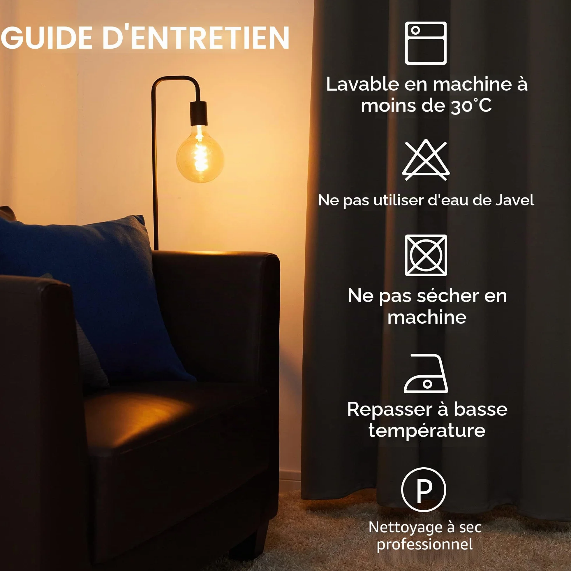 Deconovo Rideaux Occultants Isolant Thermique Anti Froid 132x214 CM Gris Foncé 1 Pièce