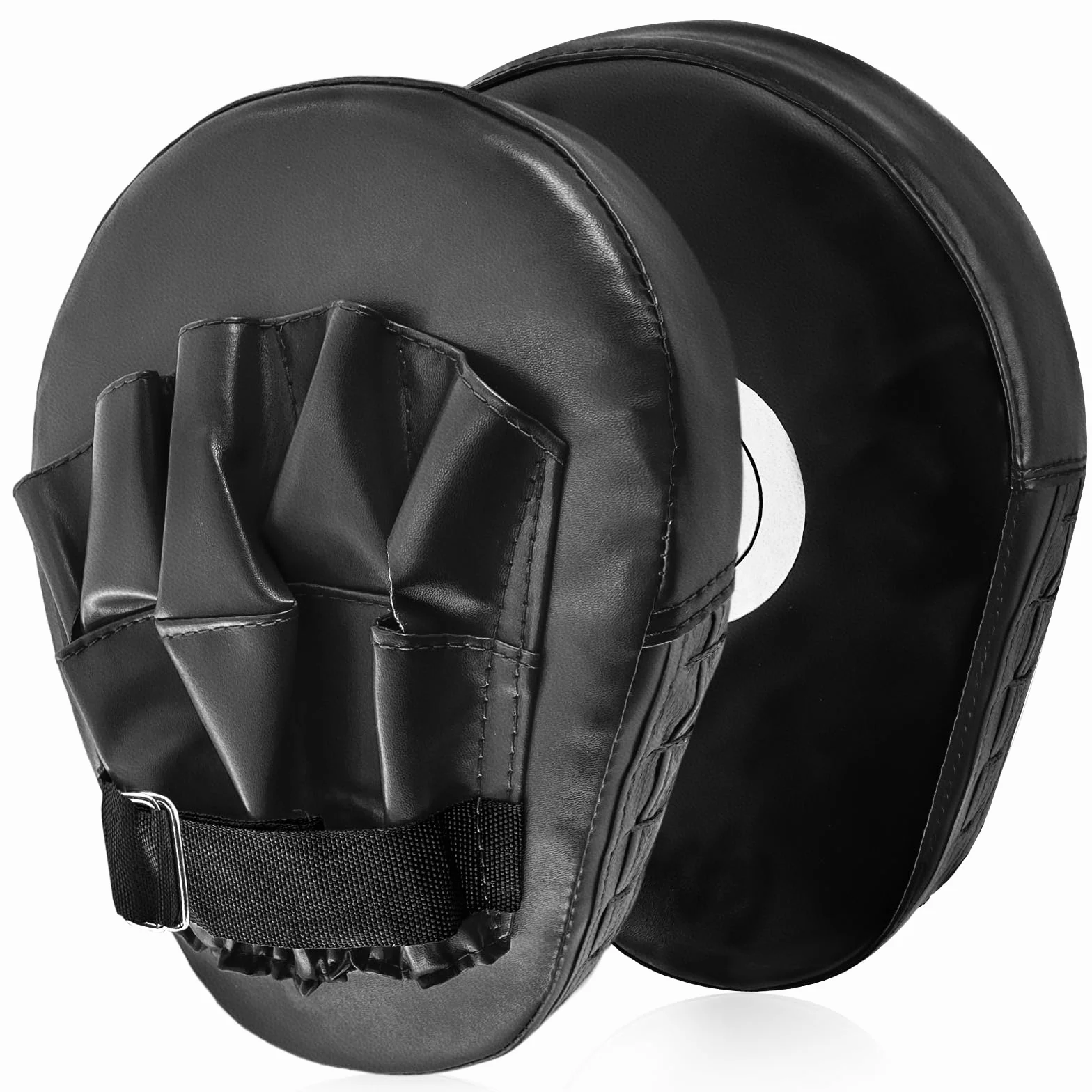 Mitaines de Boxe en Cuir avec Crochet et jab pour Kickboxing Bras incurvé Bouclier de Frappe pour Arts Martiaux Muay Thai Entraînement