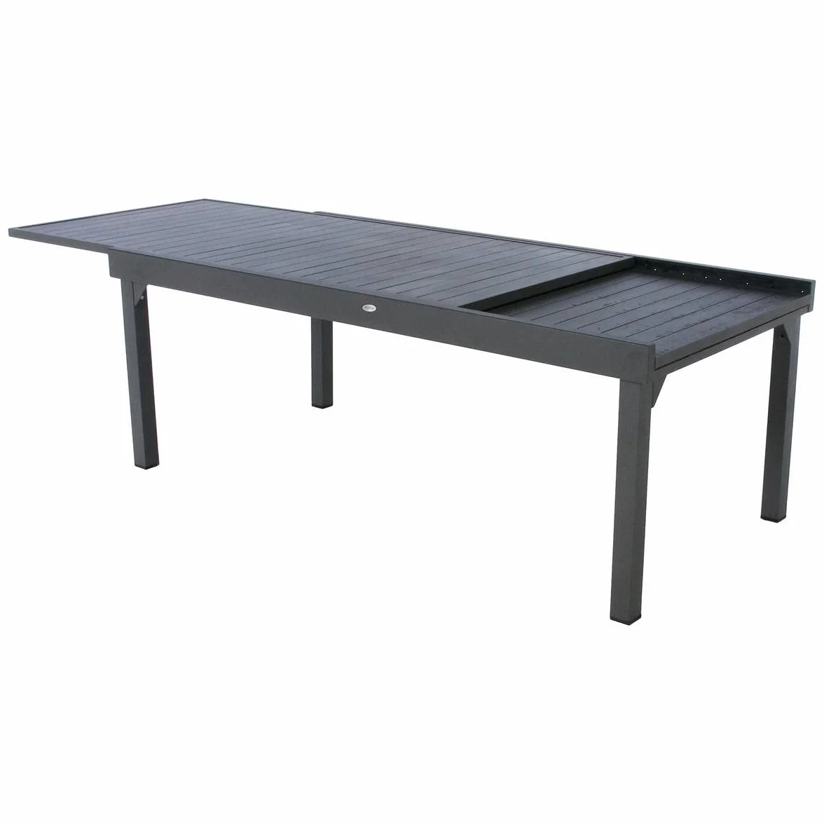 Table de Jardin Extensible Piazza Gris Graphite 12 Places Aluminium Antirouille