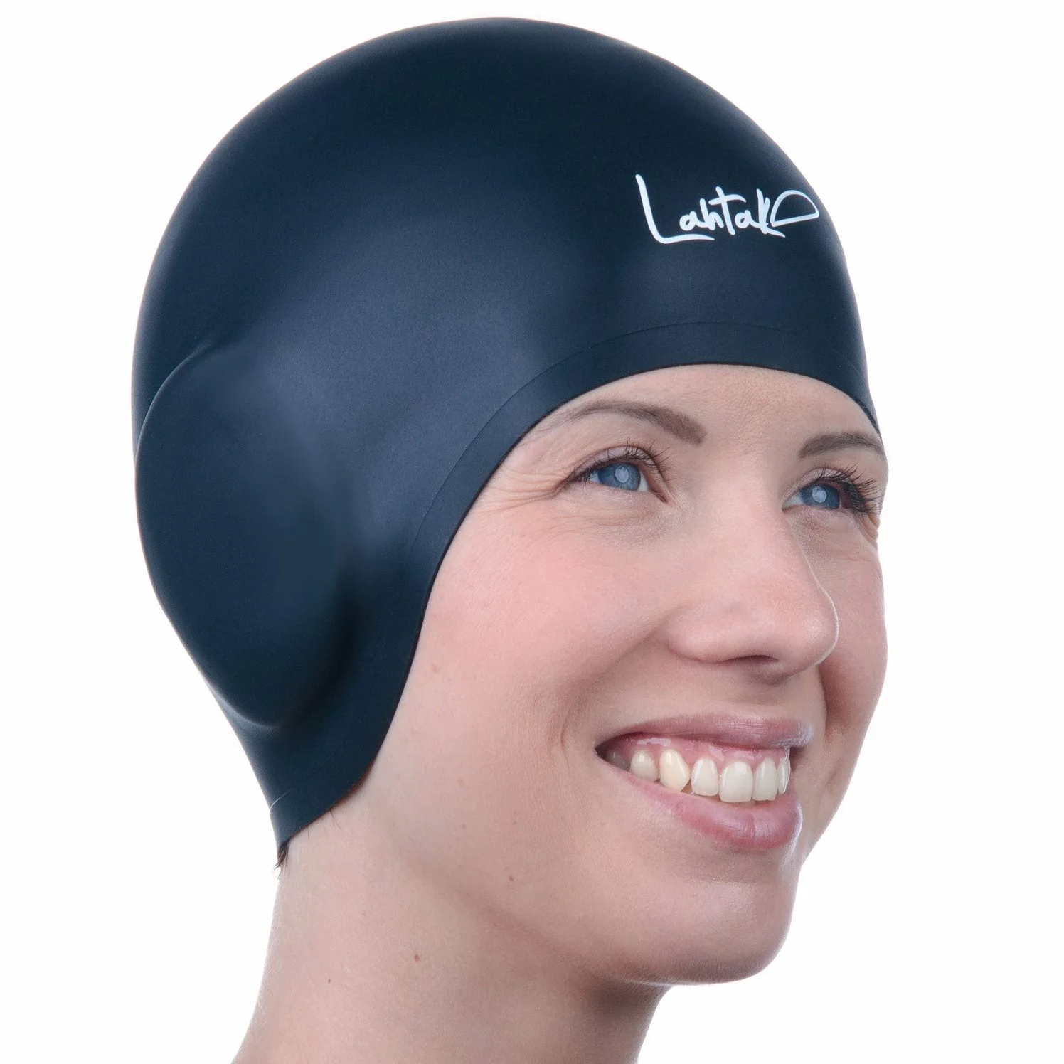 Lahtak Bonnet de Bain Protection Oreille 3D - Bonnet de Bain Femme Homme Enfant - Bonnet Piscine - Bonnet Natation - Bonnet Etanche Silicone Impermeable