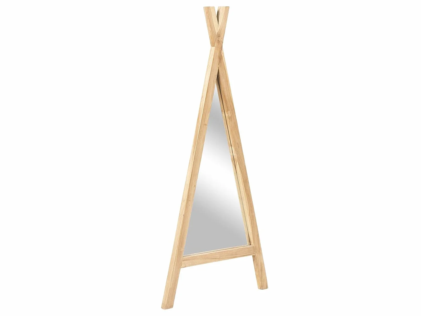 Miroir Enfant Tipi en Bois de Mindi L. 55 x H. 120 cm Naturel Batam
