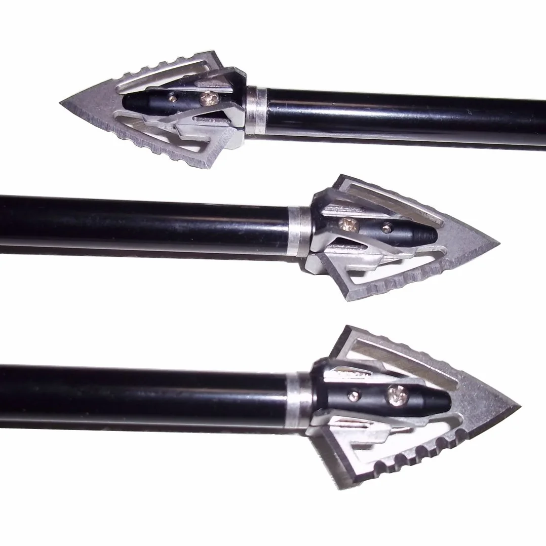 Flèches Tir à l'Arc 100 Grain Broadheads Pointes de Chasse pour Arc