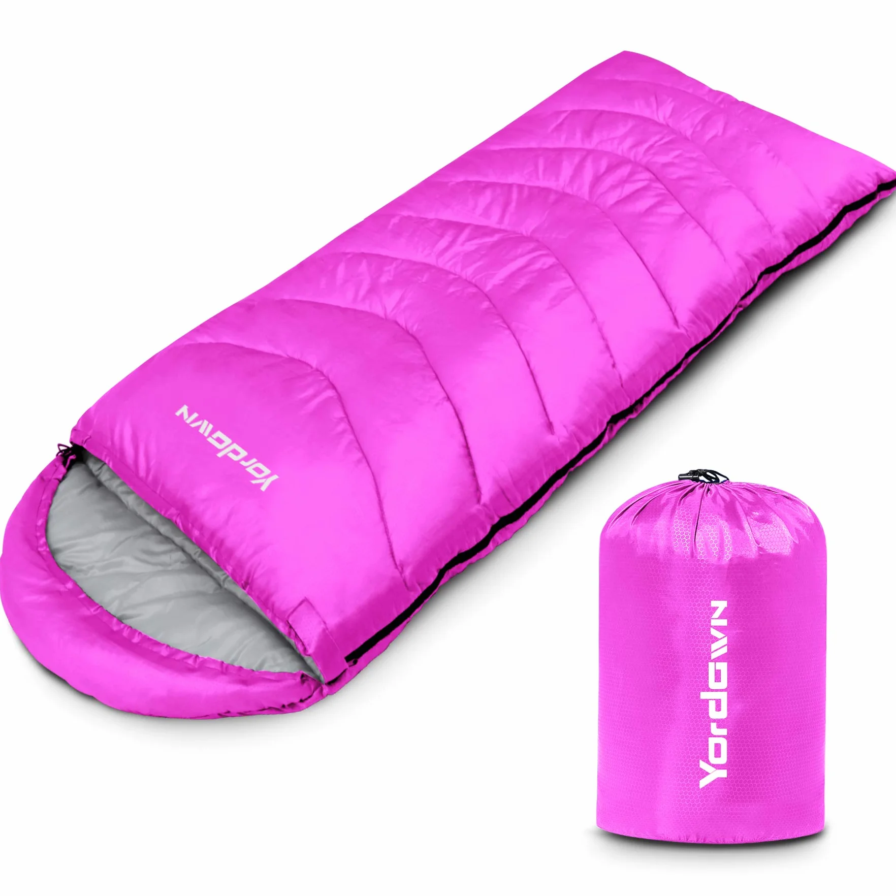 Sac De Couchage Adulte Enfant, Sac de Couchage Compact de Camping et Randonnée 3-4 Saisons Hiver l'été Sleeping Bag Leger Imperméable pour Interieur Extérieur
