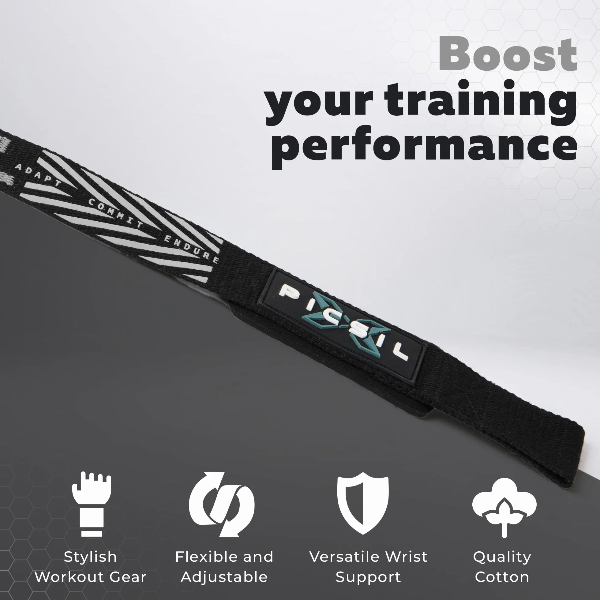 PICSIL Sangles de tirage, Sangles d’haltérophilie avec Renfort rembourré, adhérence idéale pour Le Fitness, la Salle de Musculation, l’haltérophilie, Les Deadlifts, Unisexe