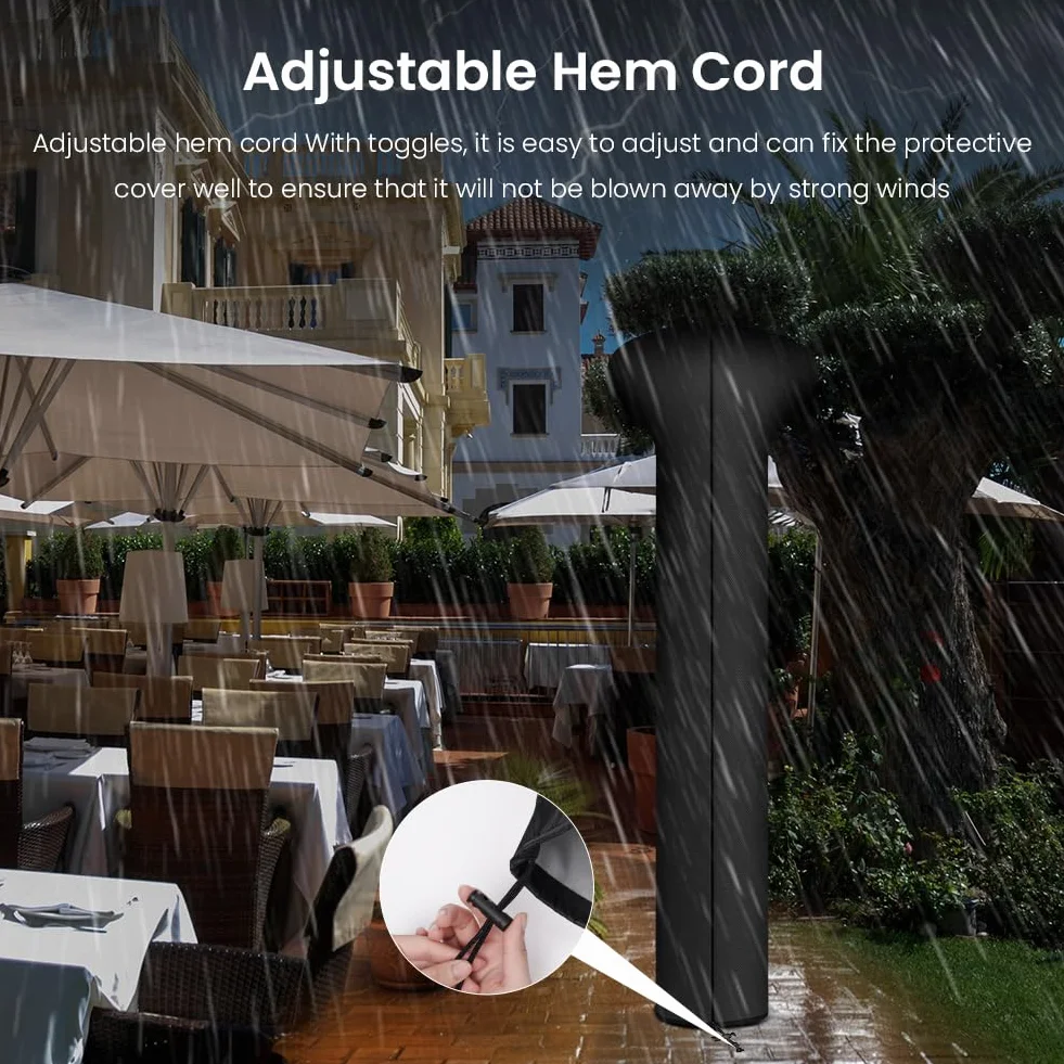 Housse de Protection pour Chauffe-Patio AOOWU Imperméable Oxford 180x65x35cm Rond