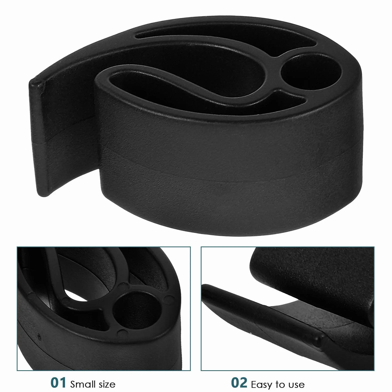 MAGICLULU Clip pour Disque Volant Portable en Polyéthylène Noir Pince Résistante à l'usure Support Pratique pour Transport Quotidien Lors d'Activités Sportives et Jeux en Plein Air