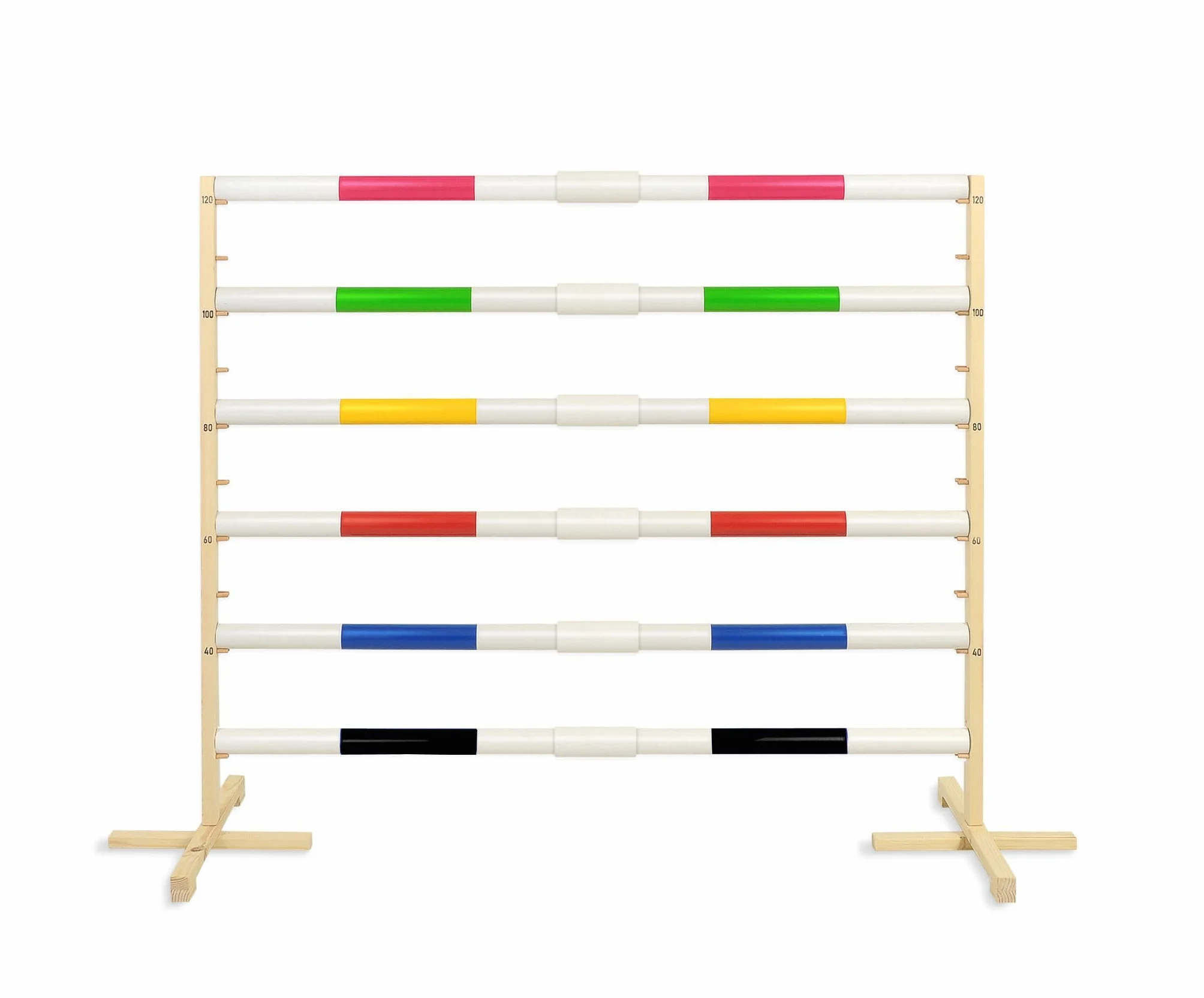Obstacle de Saut pour Hobby Horse 160cm, h-120 cm, Faisceau 50mm - Noir