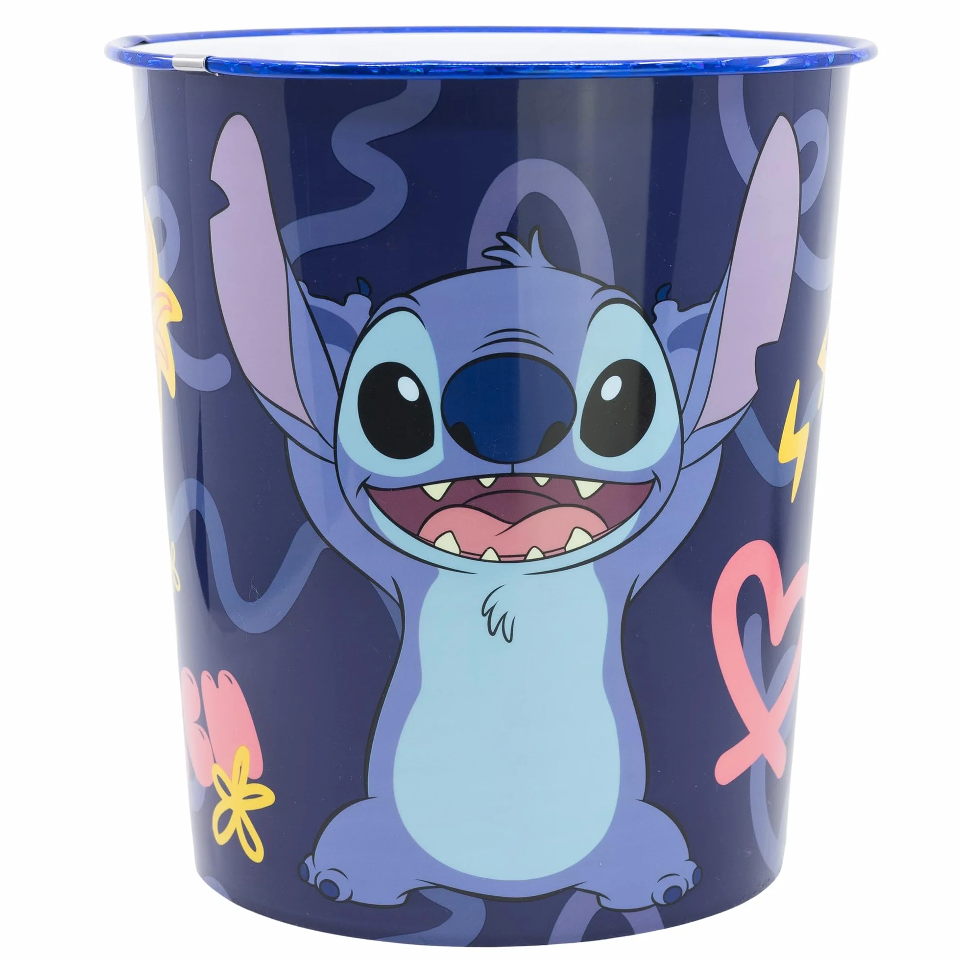 STOR Corbeille à Papier en Plastique Stitch 9923ml - Poubelle Décorative pour Chambre d'Enfant