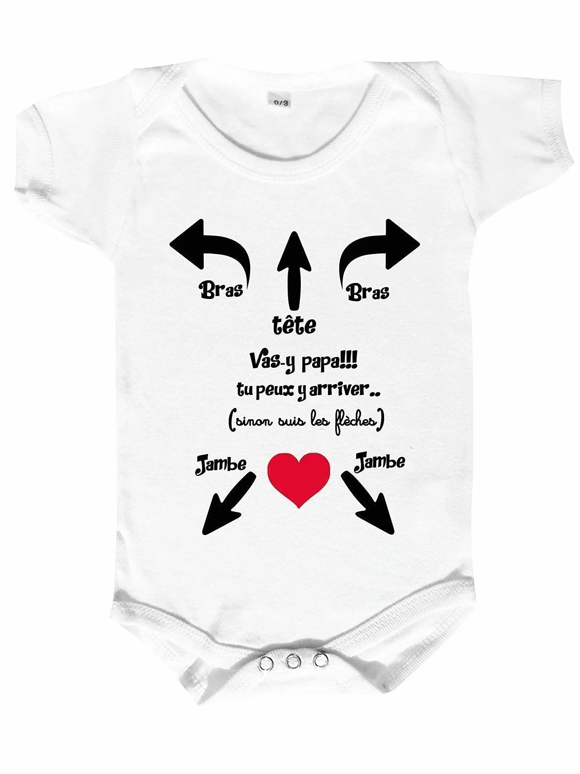 Body bébé humour cadeau de naissance mode d'emploi pour papa