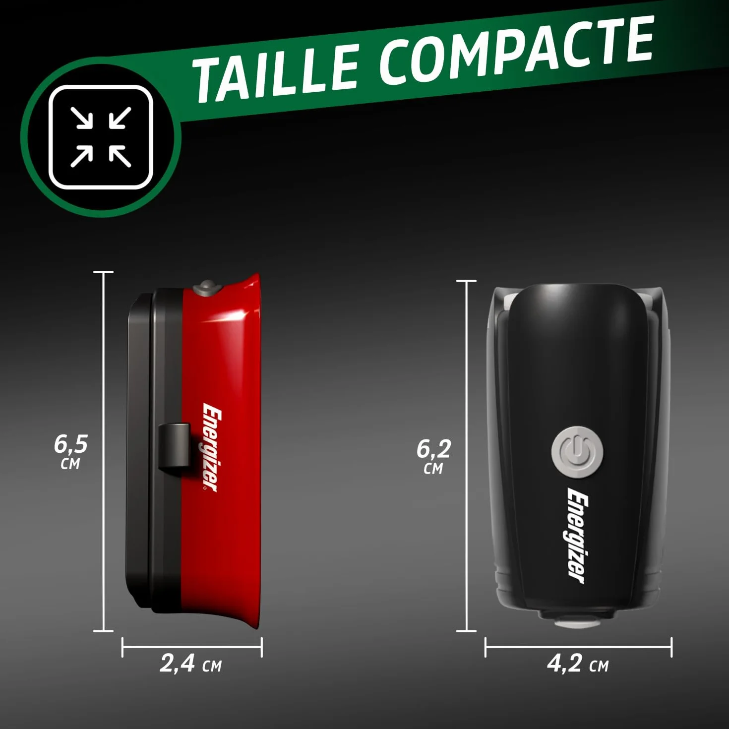 Energizer - Ensemble de Feux de vélo Avant et arrière Rechargeables 100 lumens, Feux USB, LED imperméables Avant et arrière pour pour la Conduite Nocturne.