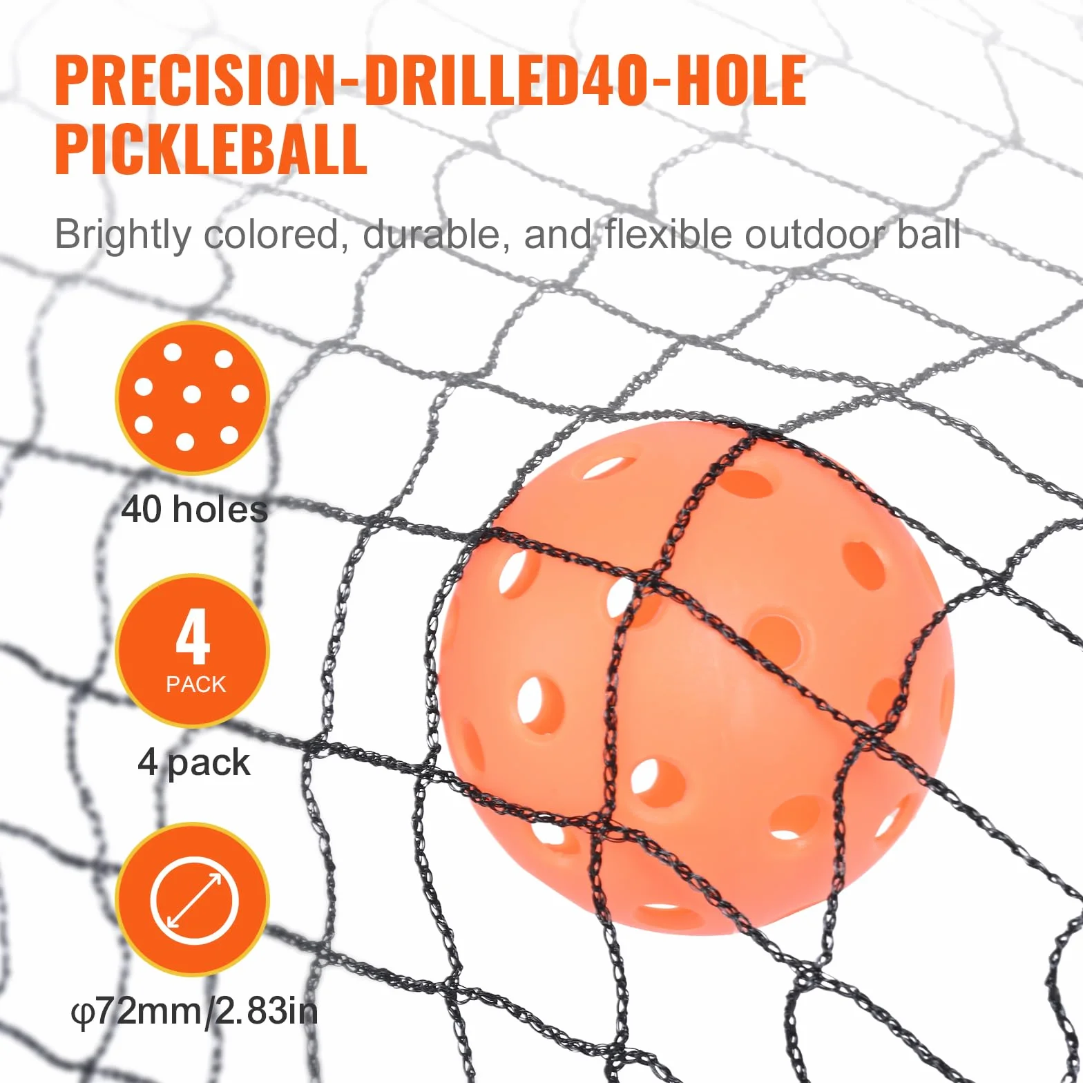 VEVOR Ensemble de filet de pickleball, système de pickleball portable de 6,7 m de taille réglementaire avec sac de transport, balles et pagaies, cadre en métal stable résistant aux intempéries et