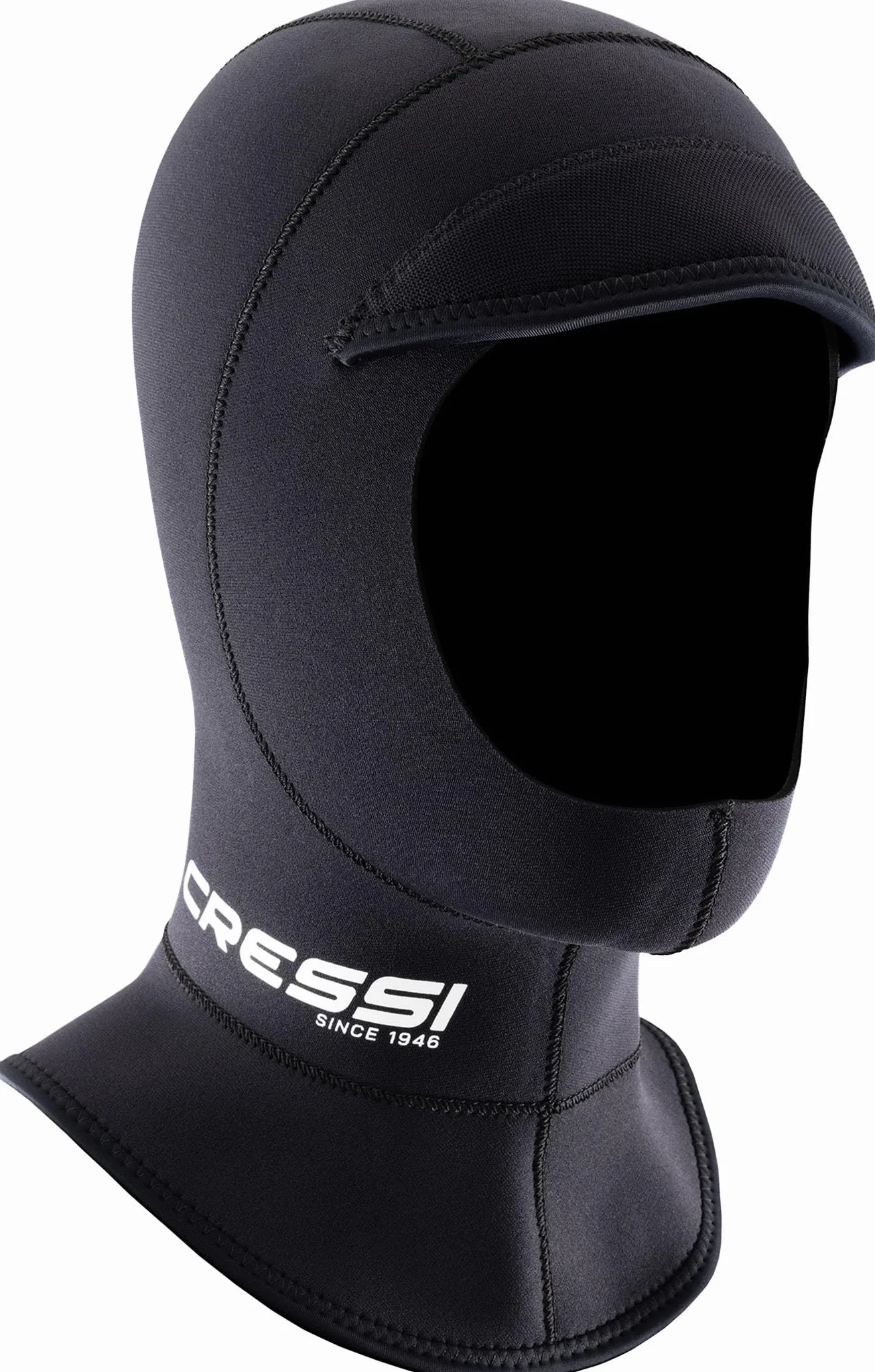 CRESSI Guardian Peaked Hood Unisex 2mm - Cagoule en Néoprène 2mm avec Visière, Conçu pour la Pratique des Sports d'eau de Surface, Noir, Unisex