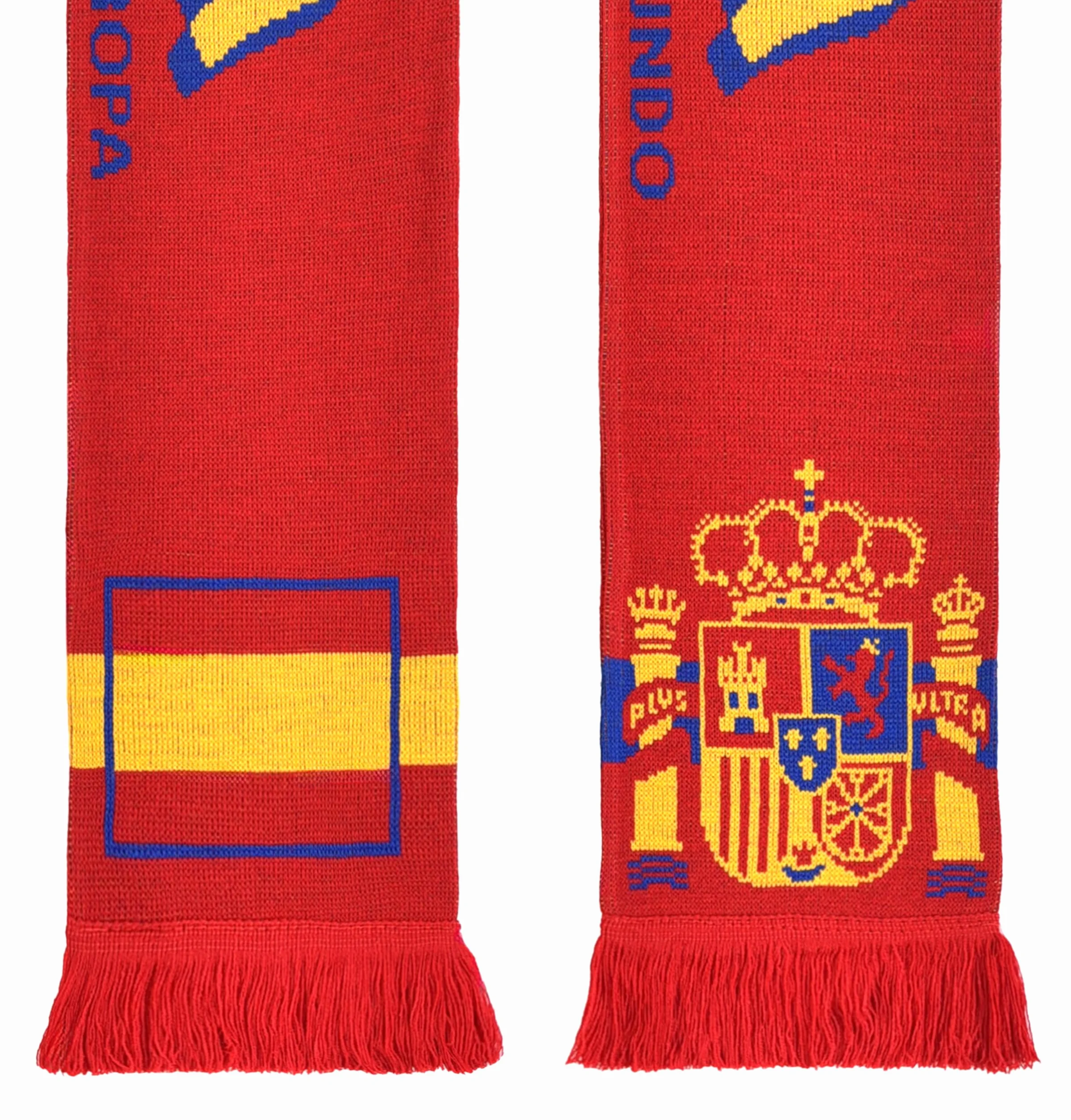 Euroscarves Espagne Espana Écharpe en tricot, Rouge, jaune, bleu, Taille unique