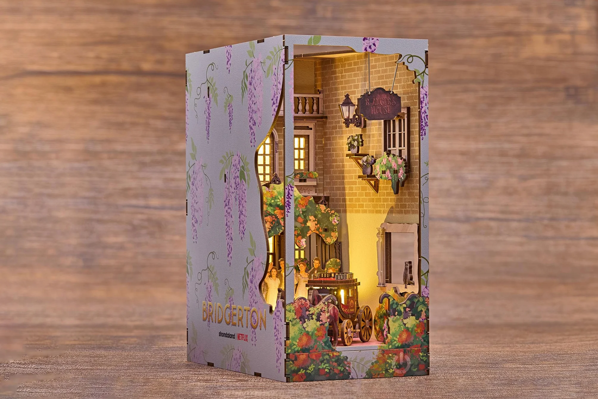 Revell Tiny Adventures Bridgerton Into The Light Book Nook LED Artisanat Miniature 3D Bois
