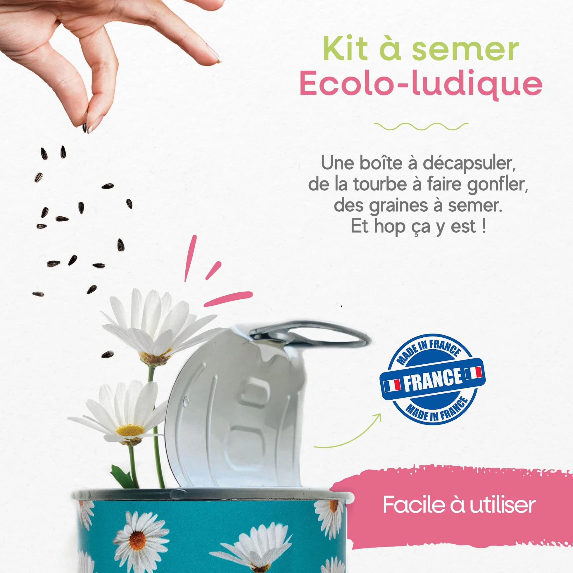 Mauvaises Graines - Kit de Graines de Fleurs à Semer Bichette - Idée Cadeau Original Fabriqué en France
