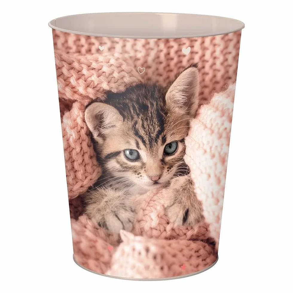 Oberthur Corbeille à papier Chaton Cute