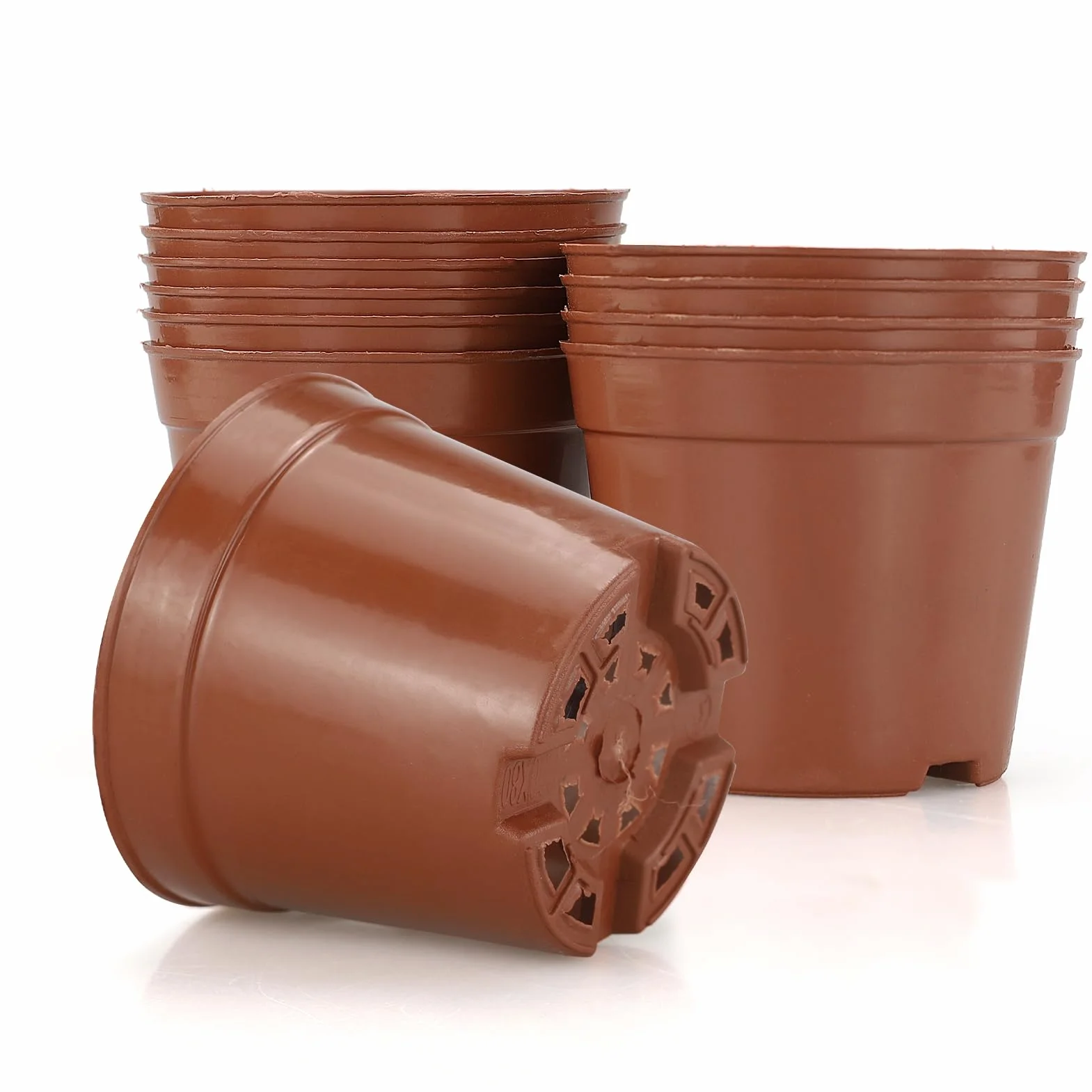 Muzhira Lot de 10 pots en plastique 8,5 cm pour démarrage de semences et boutures