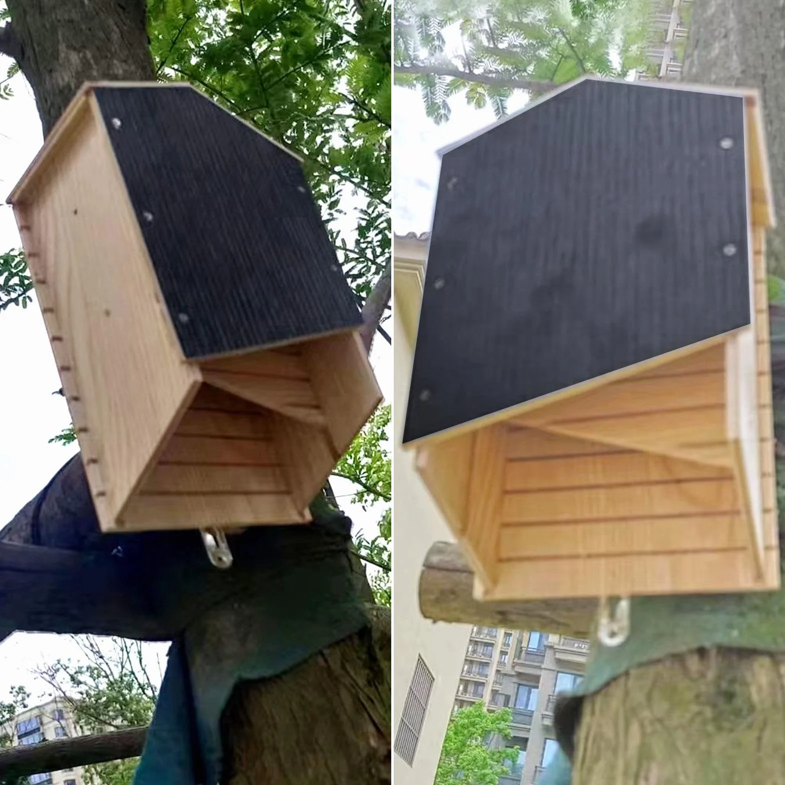 Abri d'Extérieur en Bois pour Chauve-souris Yusheng | Nid Réutilisable pour l'Hibernation, Décoration de Jardin