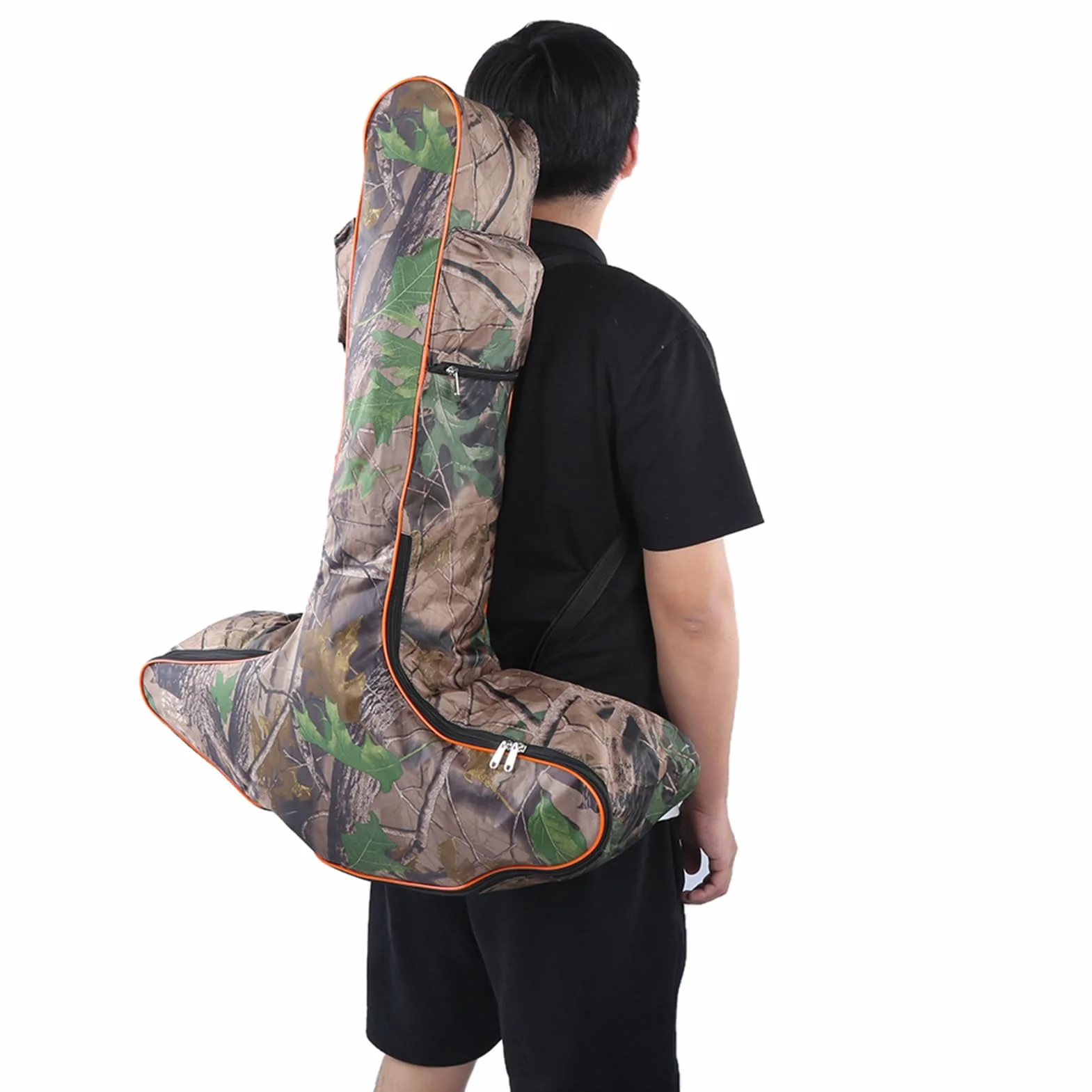 Sac de Rangement pour Arbalète, Sac à Arc en Forme de T avec Bretelles Réglables et Poches à Double Fermeture éclair, pour étui de Chasse au Tir à l'arc et Compétition en Plein Air