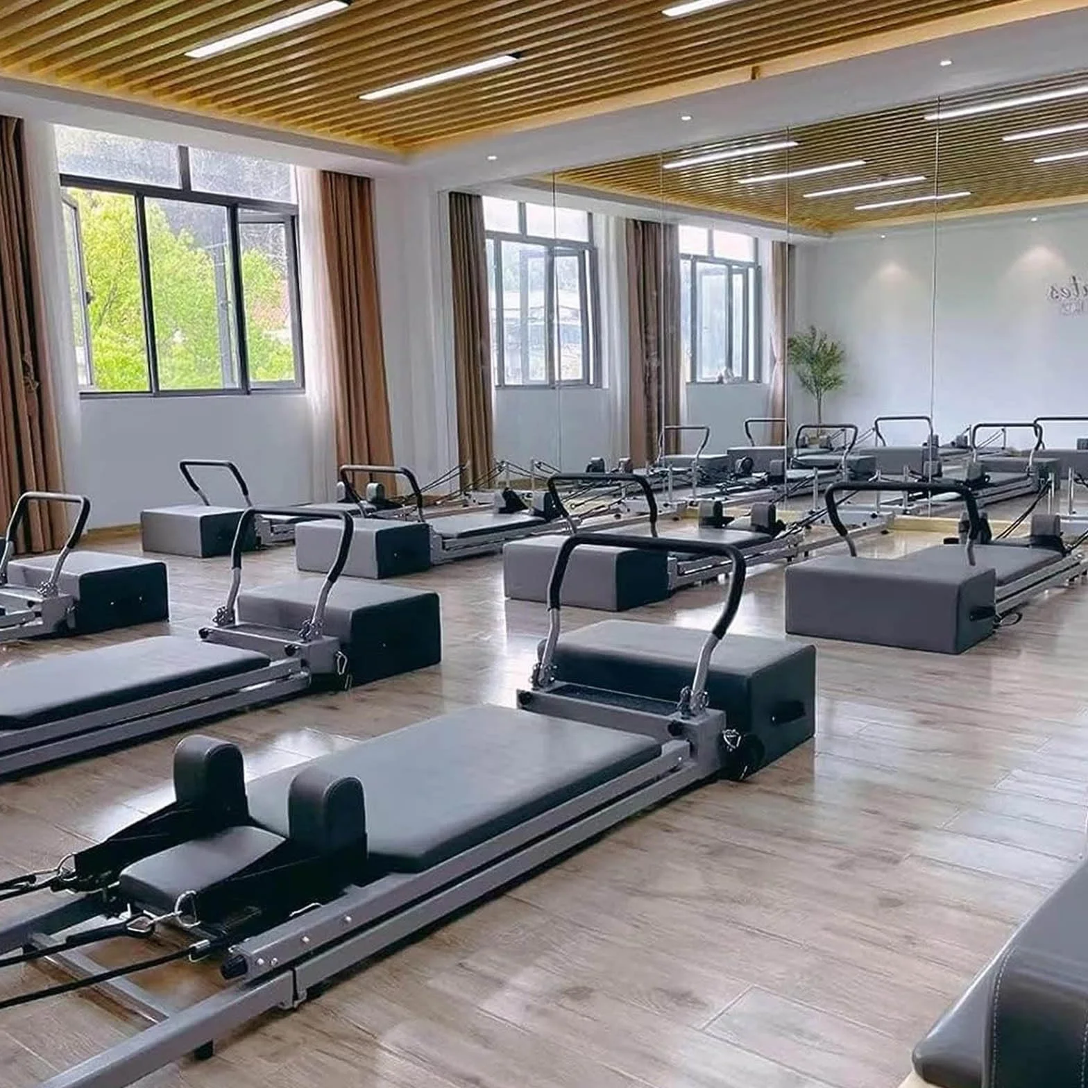 Boîte De Réformateur Pilates, Accessoire Pilates pour Exercices Qui Améliorent L'amplitude Mouvements,Noir