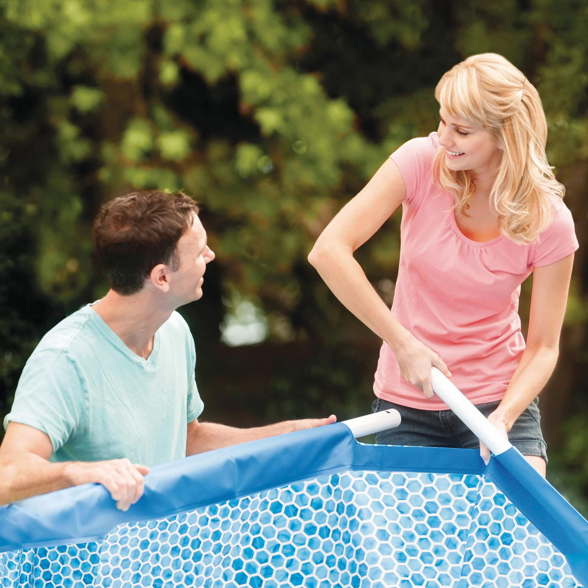 Intex Metal Frame Piscine démontable 305 x 76 cm Bleu