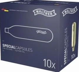 Walther Lot de 10 capsules de CO₂ pour pistolet à air comprimé