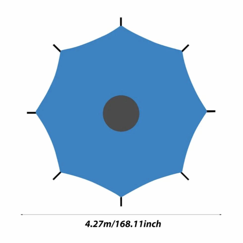 Housse D'ombrage de Trampoline, 183 244 305 366 427 cm Couverture D'ombrage de Trampoline, Protection Trampoline, Toit Pare-Soleil pour Trampoline, Anti-UV & imperméable