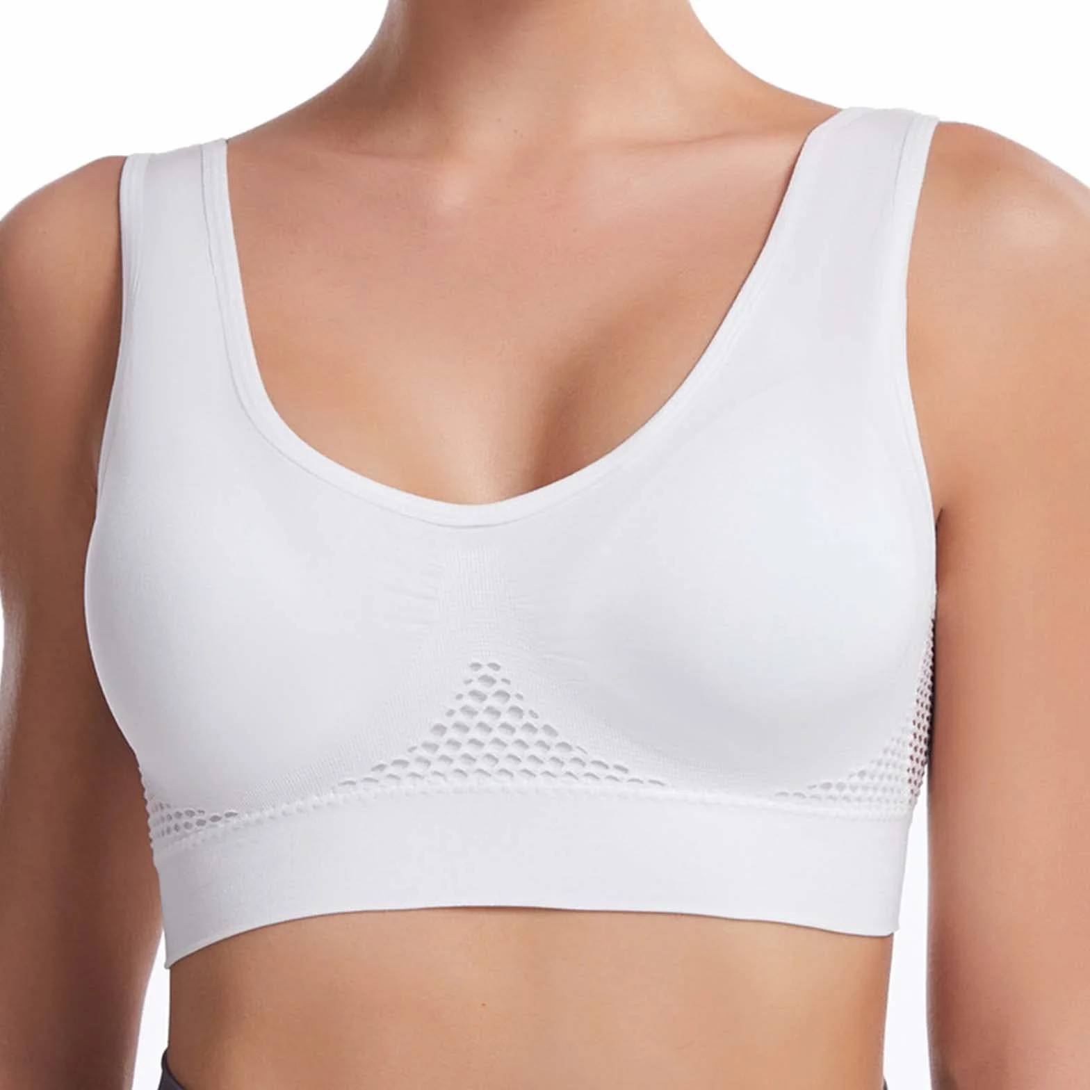 Femmes Soutien-Gorge Sport Respirant sans Fil Yoga Push Up Rembourrage