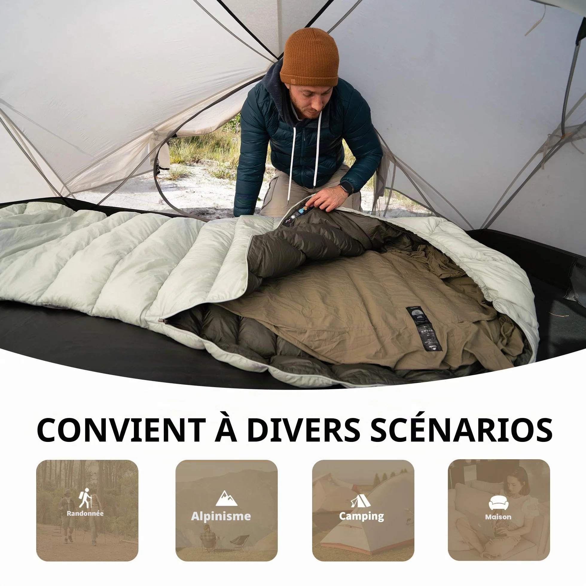 Naturehike Sac de Couchage de Refuge Ultralight Liner Seulement 128g Couverture de Voyage avec Small Pack Size Sac de Couchage Intérieur pour Le Backpacking, Les Auberges, Le Camping