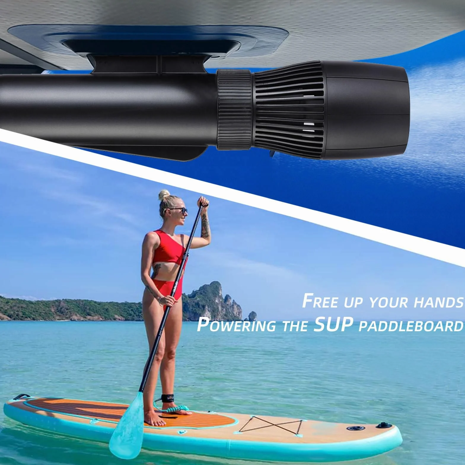 Scooter sous-marin, booster sous-marin 500 W, vitesse 2 M/S, batterie au lithium, matériau en alliage d'aluminium, propulseurs portables à double hélice pour la plongée, la natation et la plongée