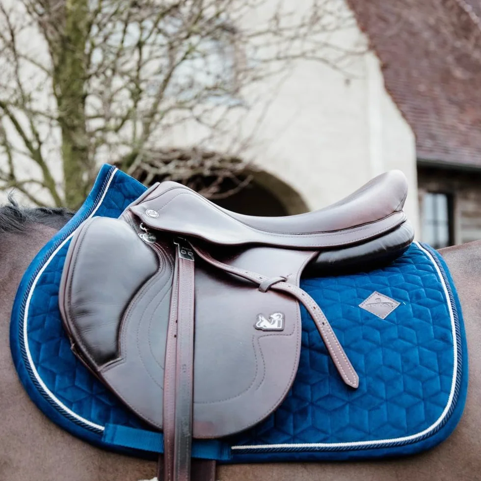 Tapis de selle FULL - Navy - Velours - Saut d'obstacles